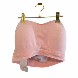 NWT Auden Blush Pink Seamless Bandeau Bralette | Soft Stretch Strapless Bra